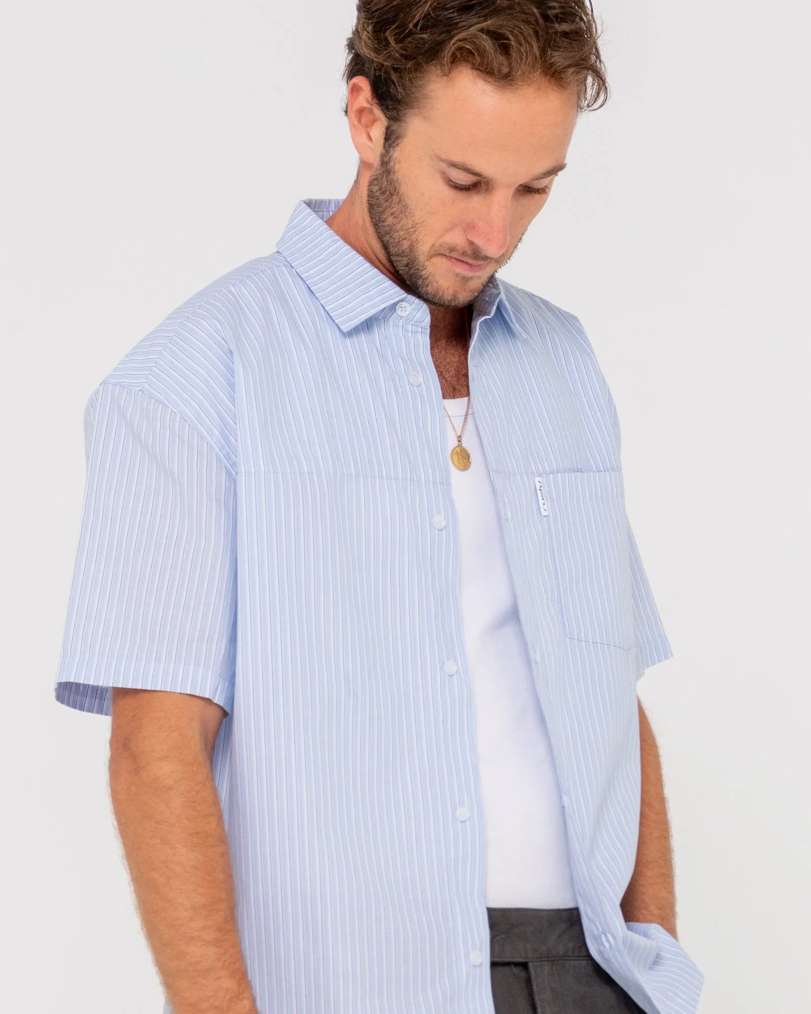 Boxed In Boxy Fit Striped Shirt