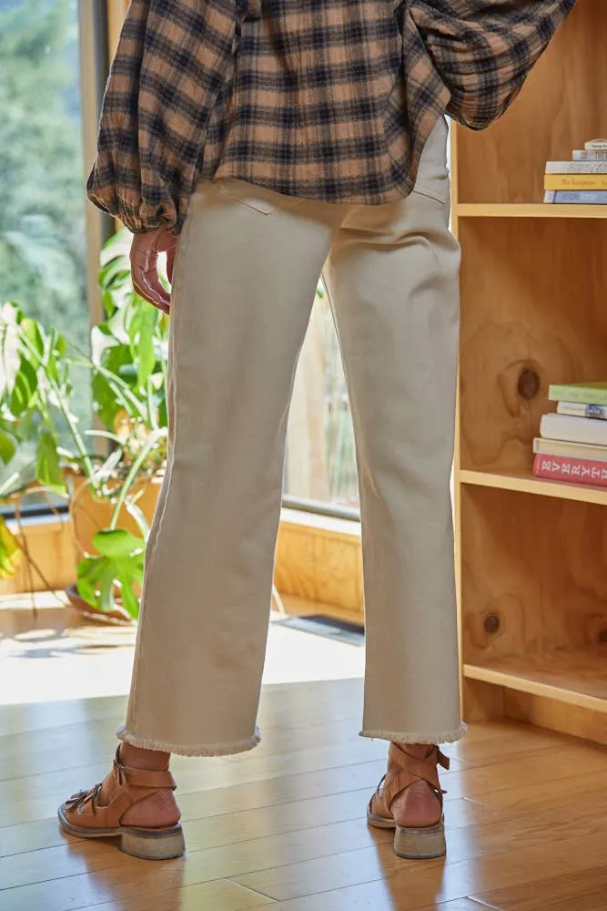 Brayden High Waisted Cream Jeans