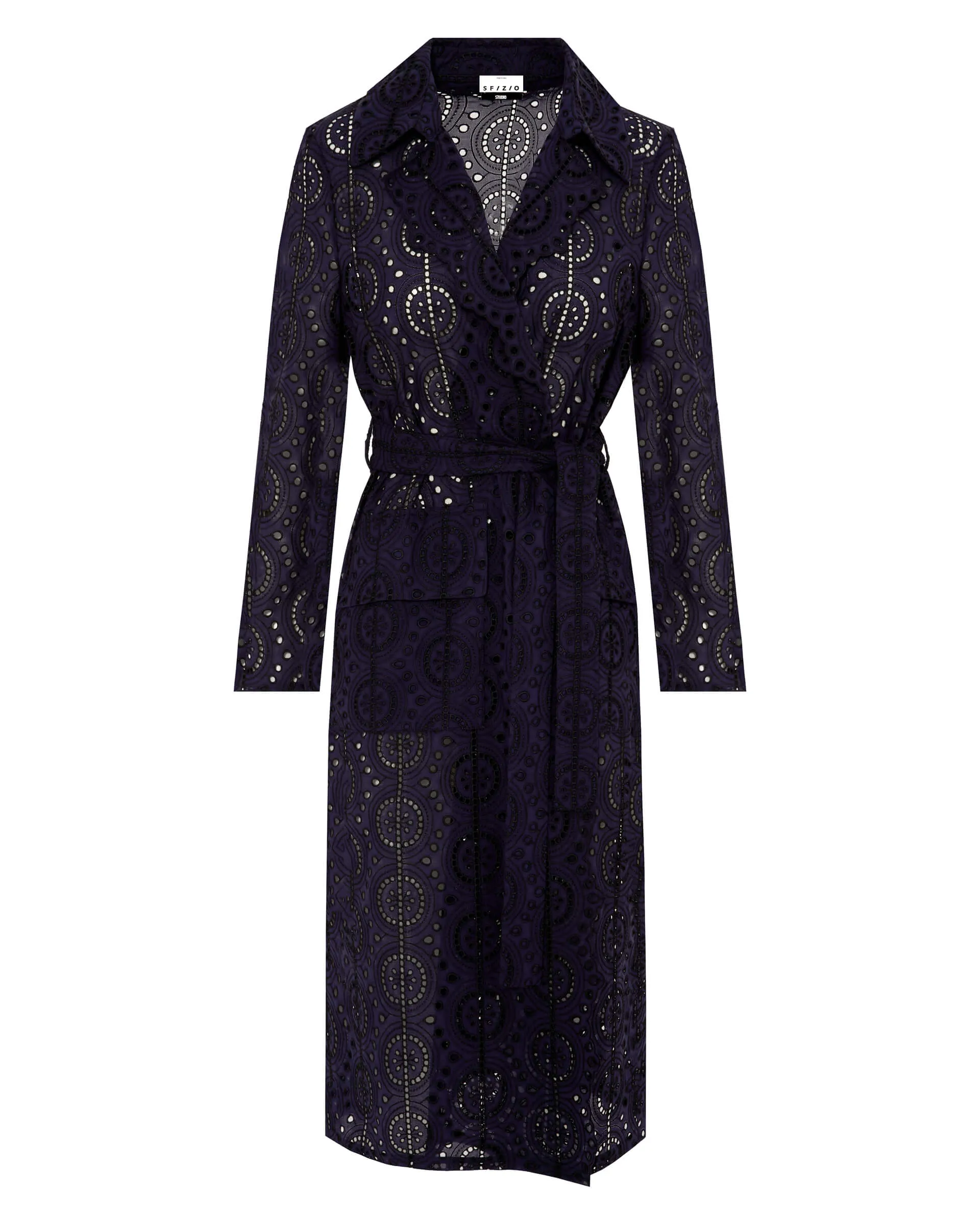 broderie anglaise trench coat