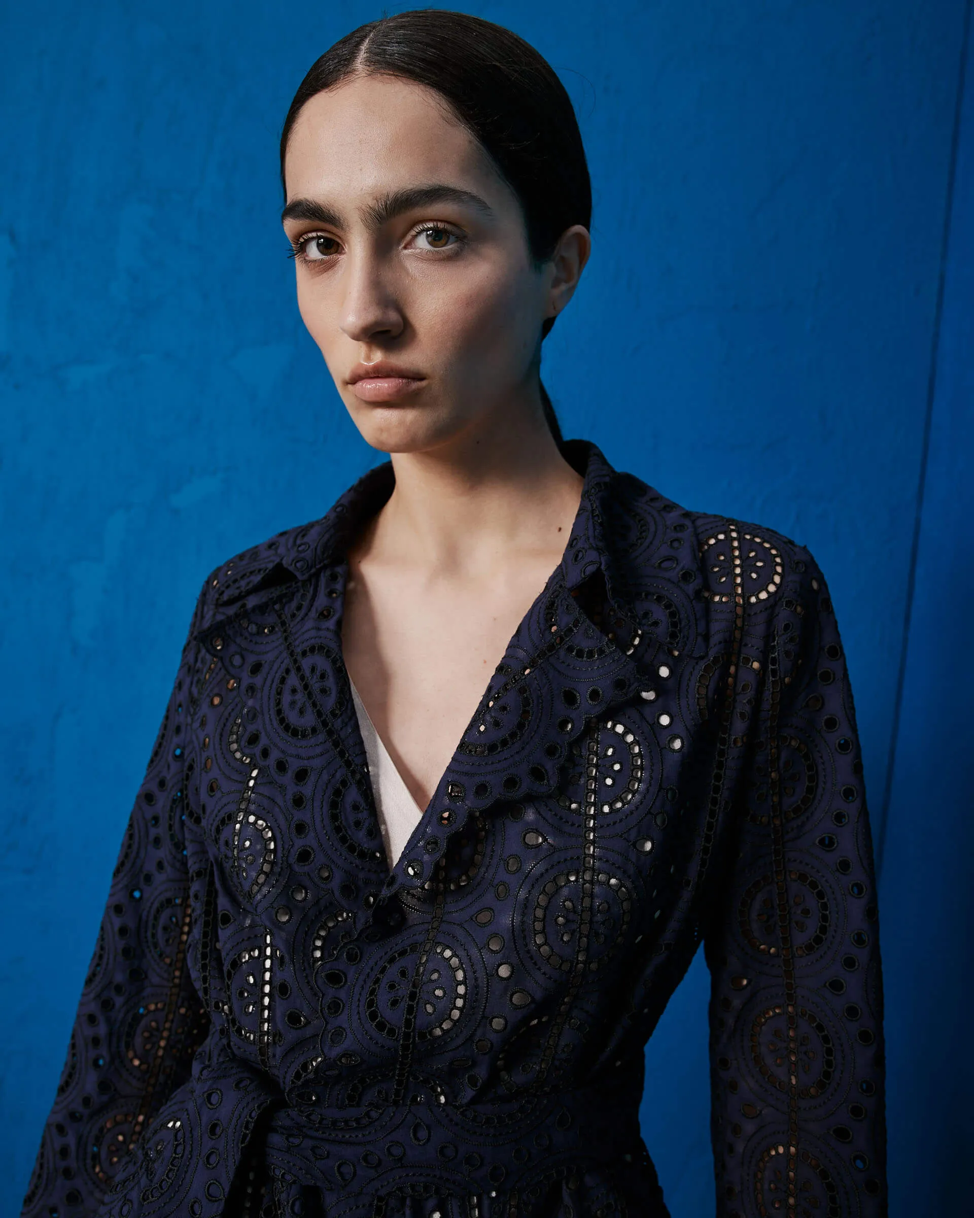 broderie anglaise trench coat