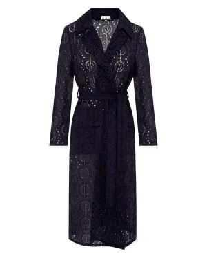 broderie anglaise trench coat
