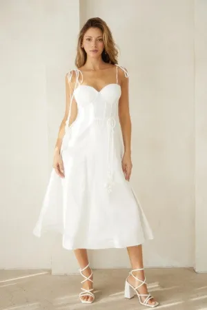 Bustier Shoulder Tie Dress