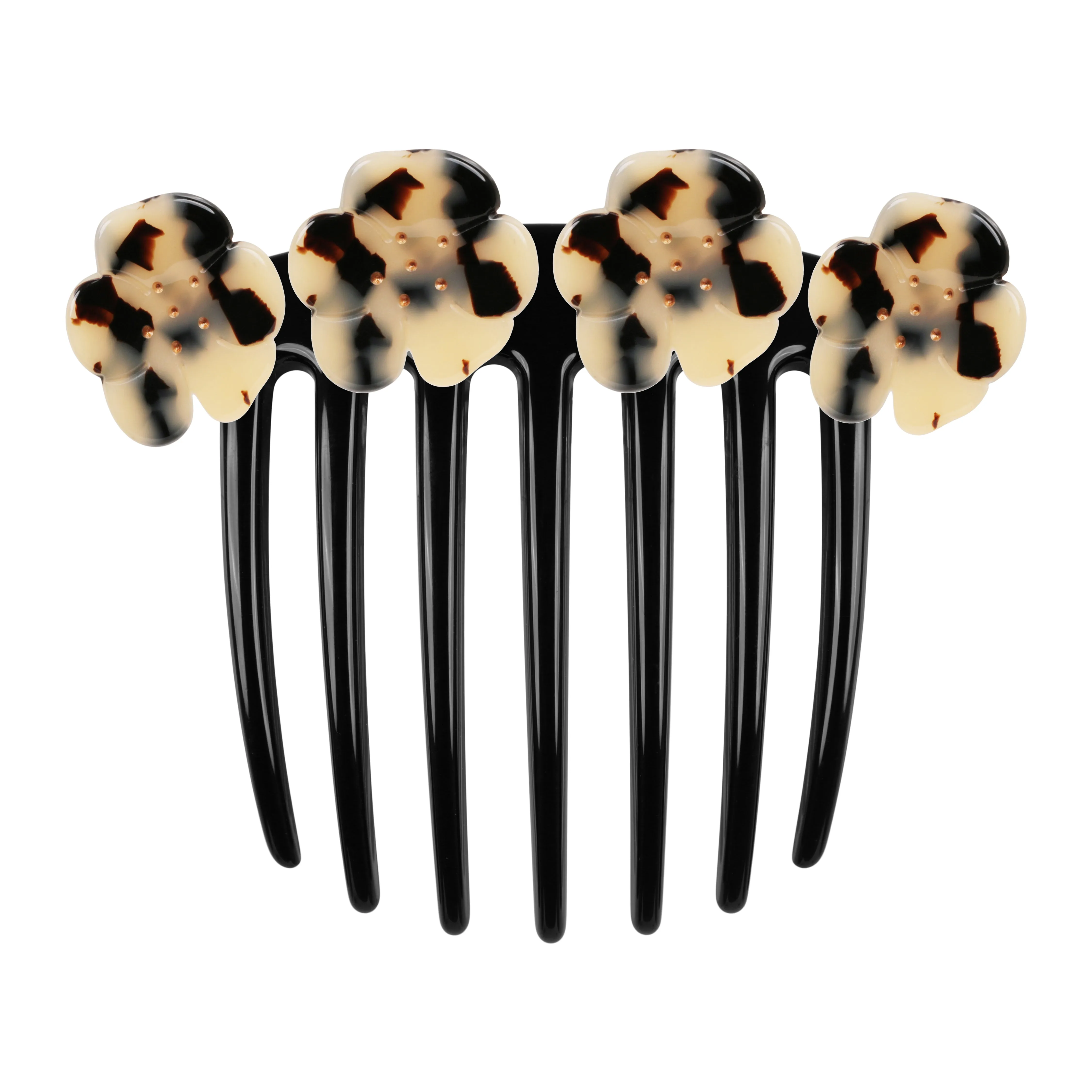 Camellia French Light Tortoiseshell Twist Comb
