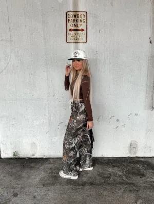 Camo Wide Leg Joggers