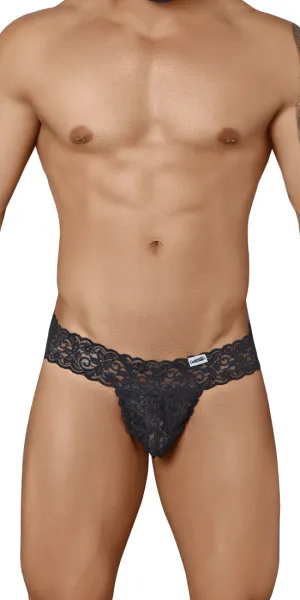 Candyman 99315 Peek A Boo Thongs Black