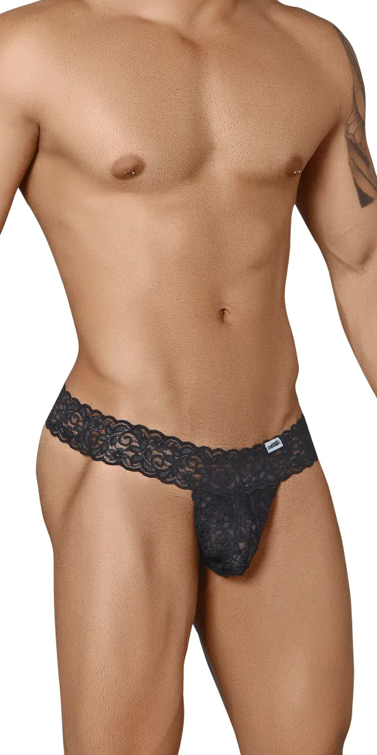 Candyman 99315 Peek A Boo Thongs Black