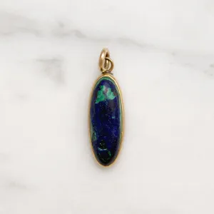 Captivating Azurite in 14k Gold Charm