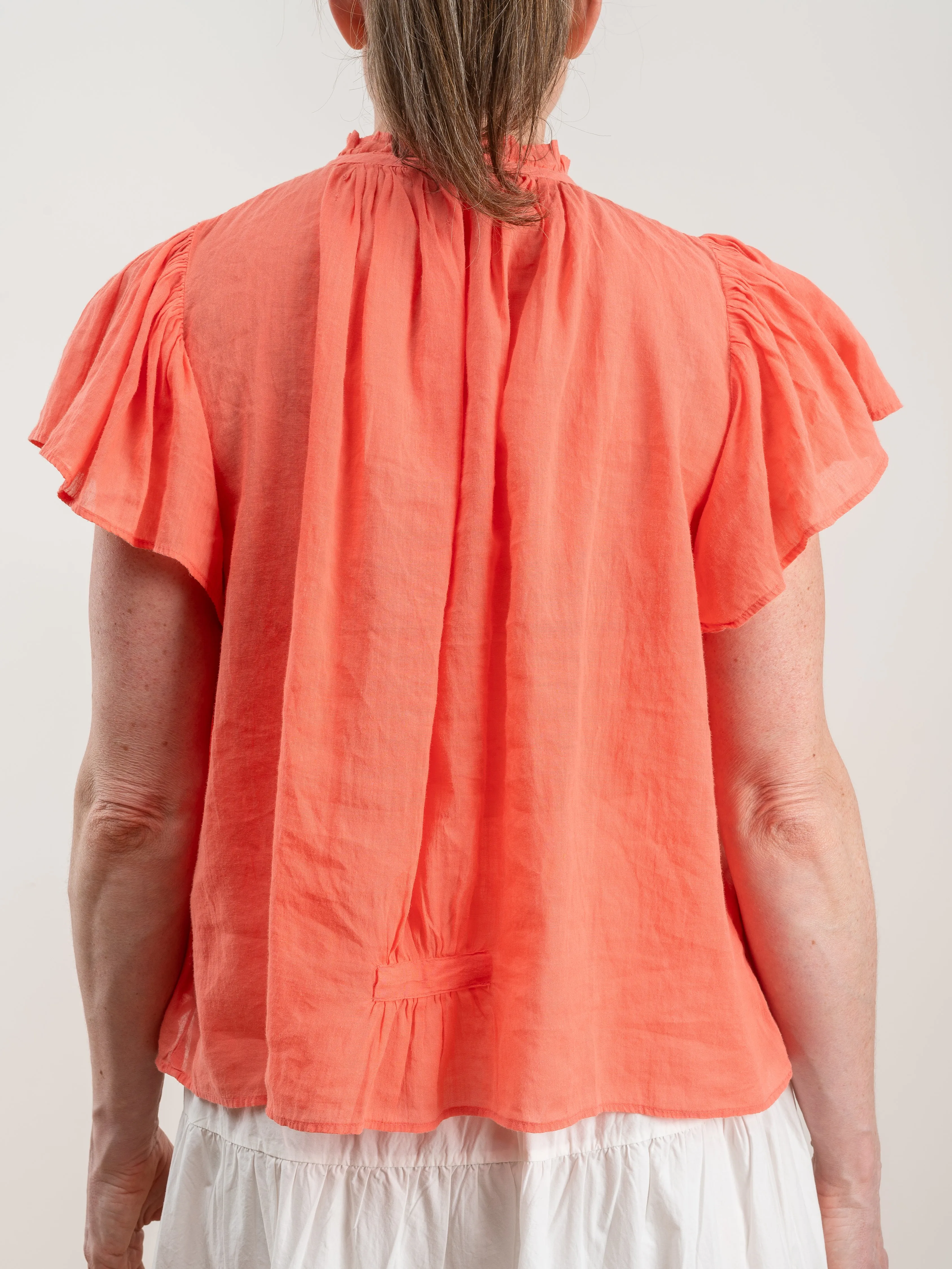 carla blouse - coral