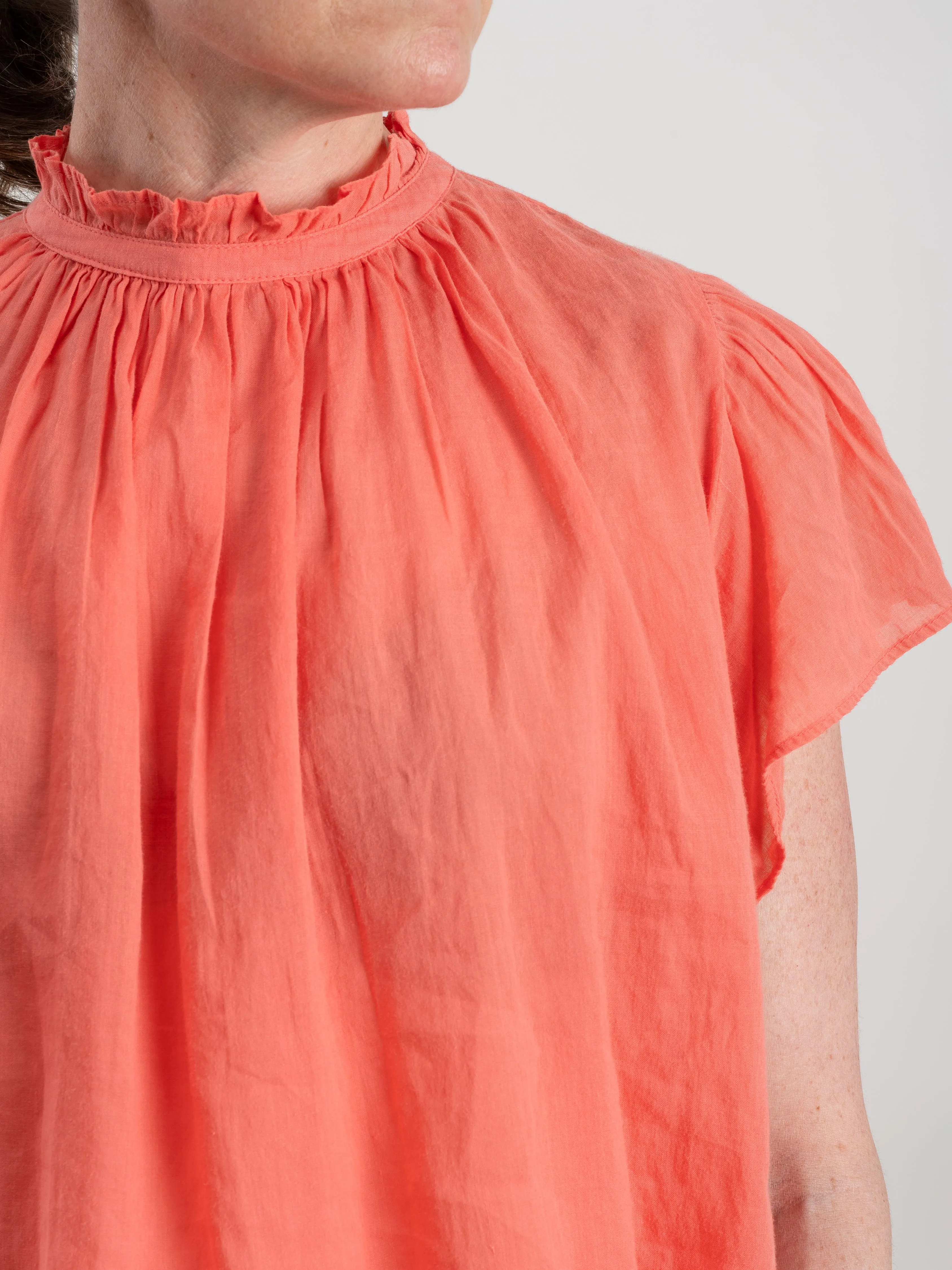 carla blouse - coral