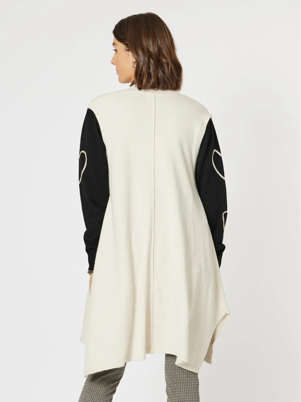Casa Longline Knit Vest - Light Natural