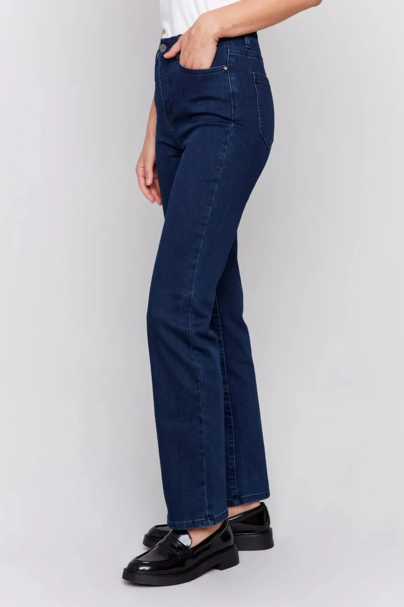 Charlie B Unmatched Comfort Straight Leg Jean-Blue Black