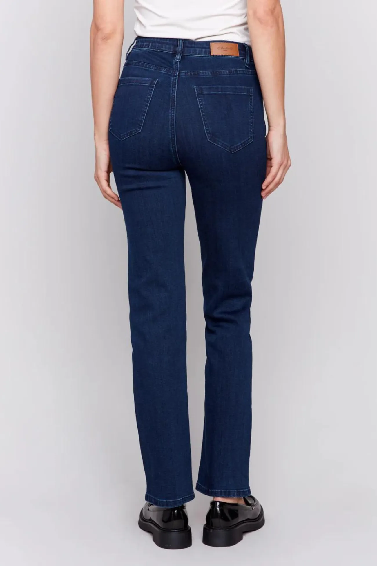 Charlie B Unmatched Comfort Straight Leg Jean-Blue Black