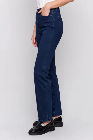 Charlie B Unmatched Comfort Straight Leg Jean-Blue Black