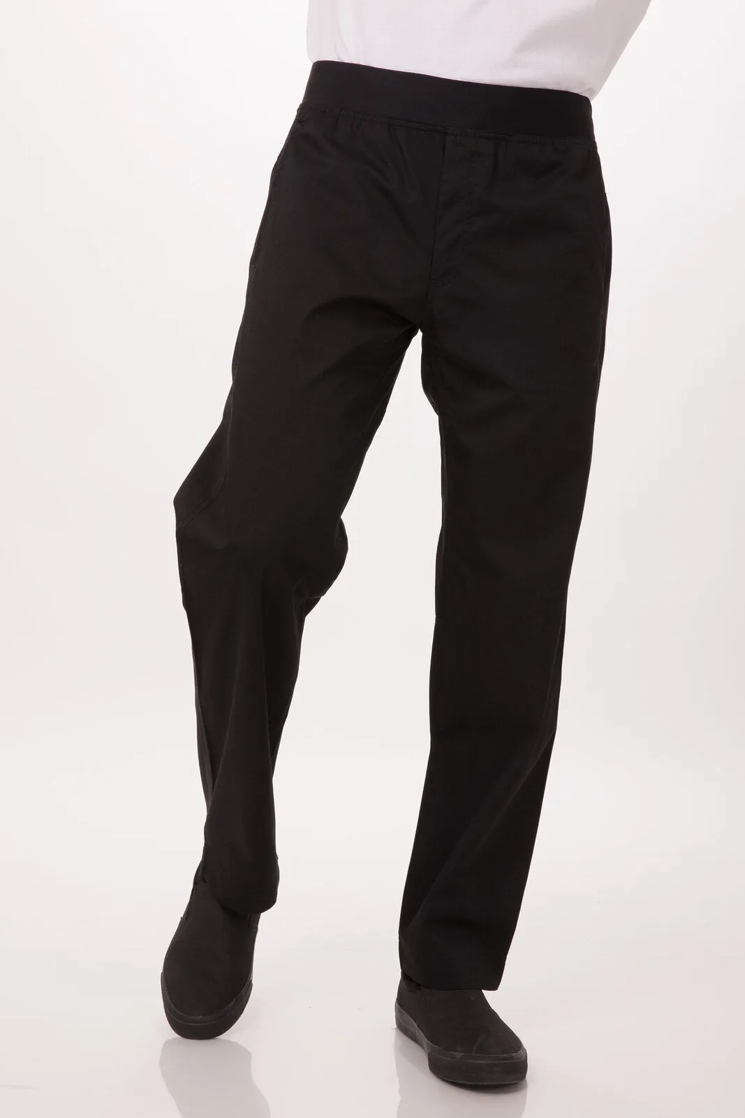 CHEF WORKS BLACK SLIMFIT CHEF PANTS