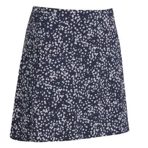 Cherry Blossom Silky Tech Nylon A-Line Skort Twilight
