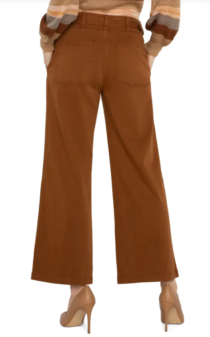 Cinch Waist Wide-Leg Pant