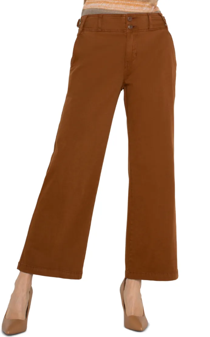 Cinch Waist Wide-Leg Pant