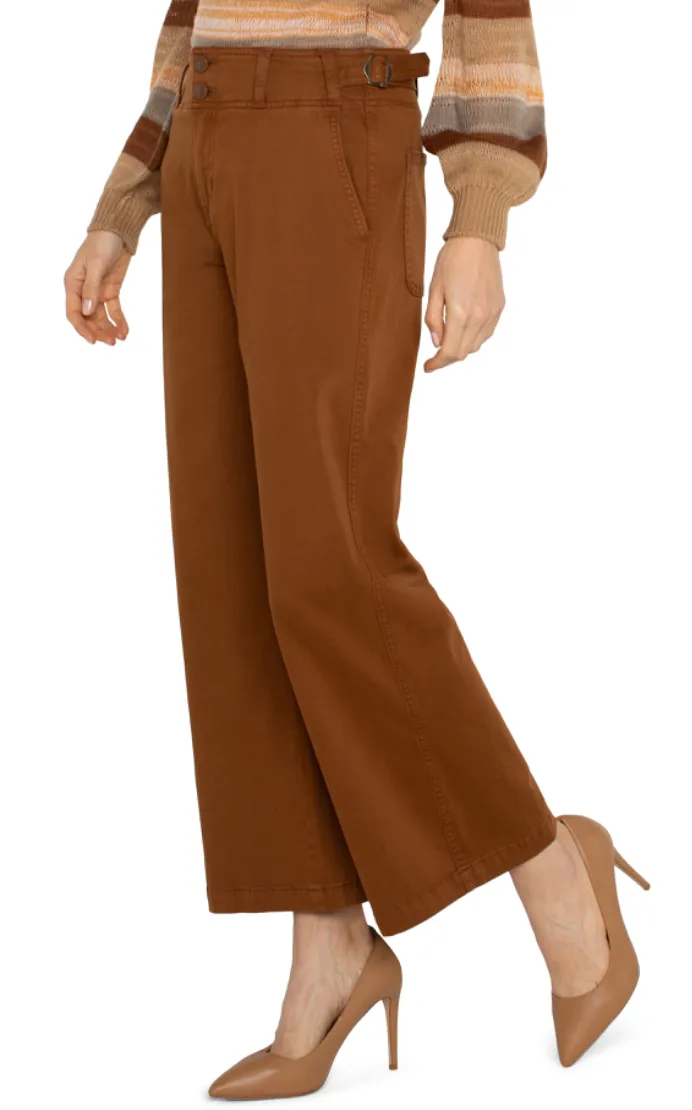 Cinch Waist Wide-Leg Pant