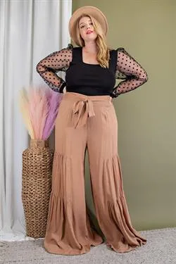 COCO TIERED WIDE LEG PANTS