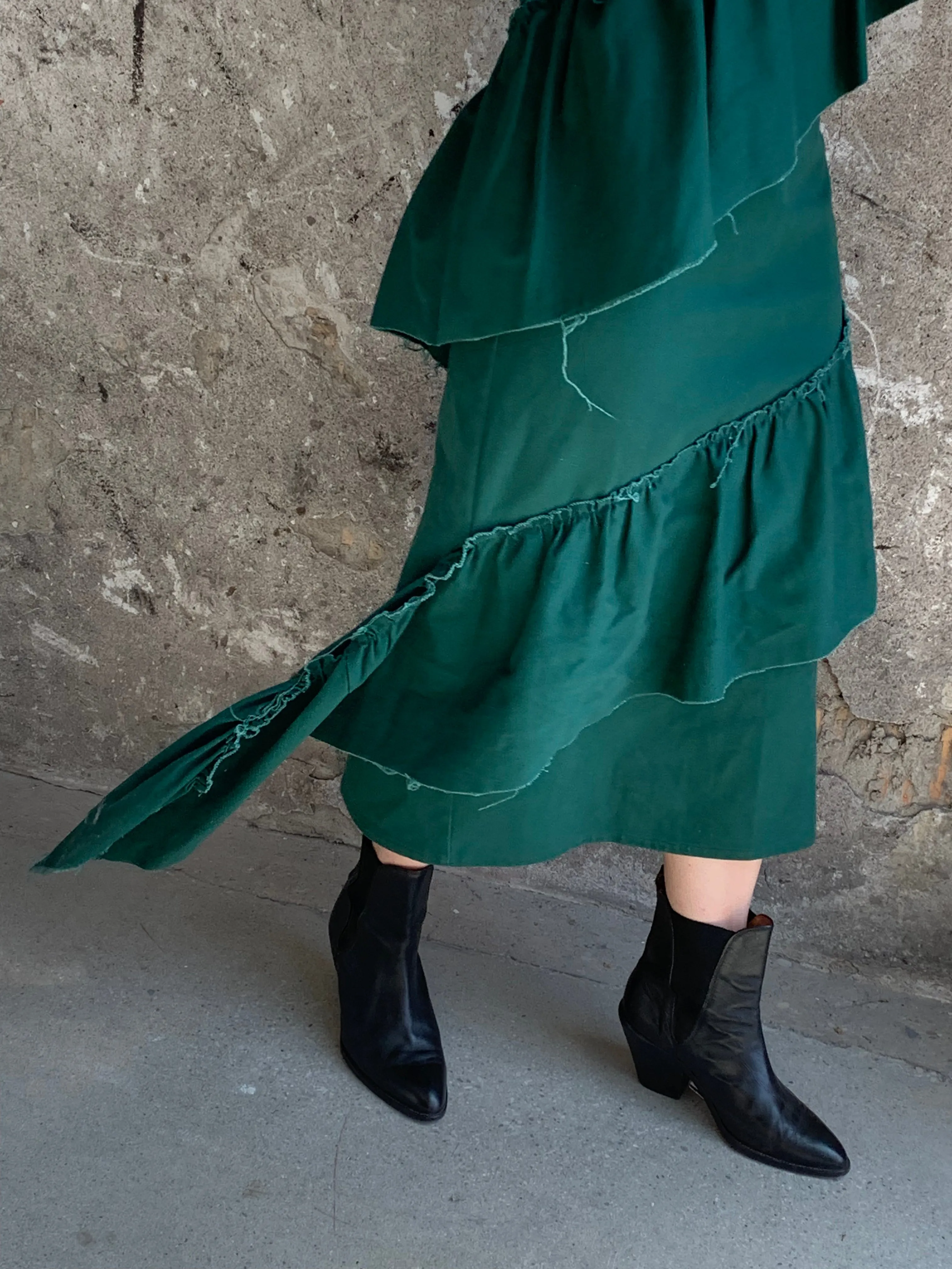 Collina Strada cotton ruffle midi dress