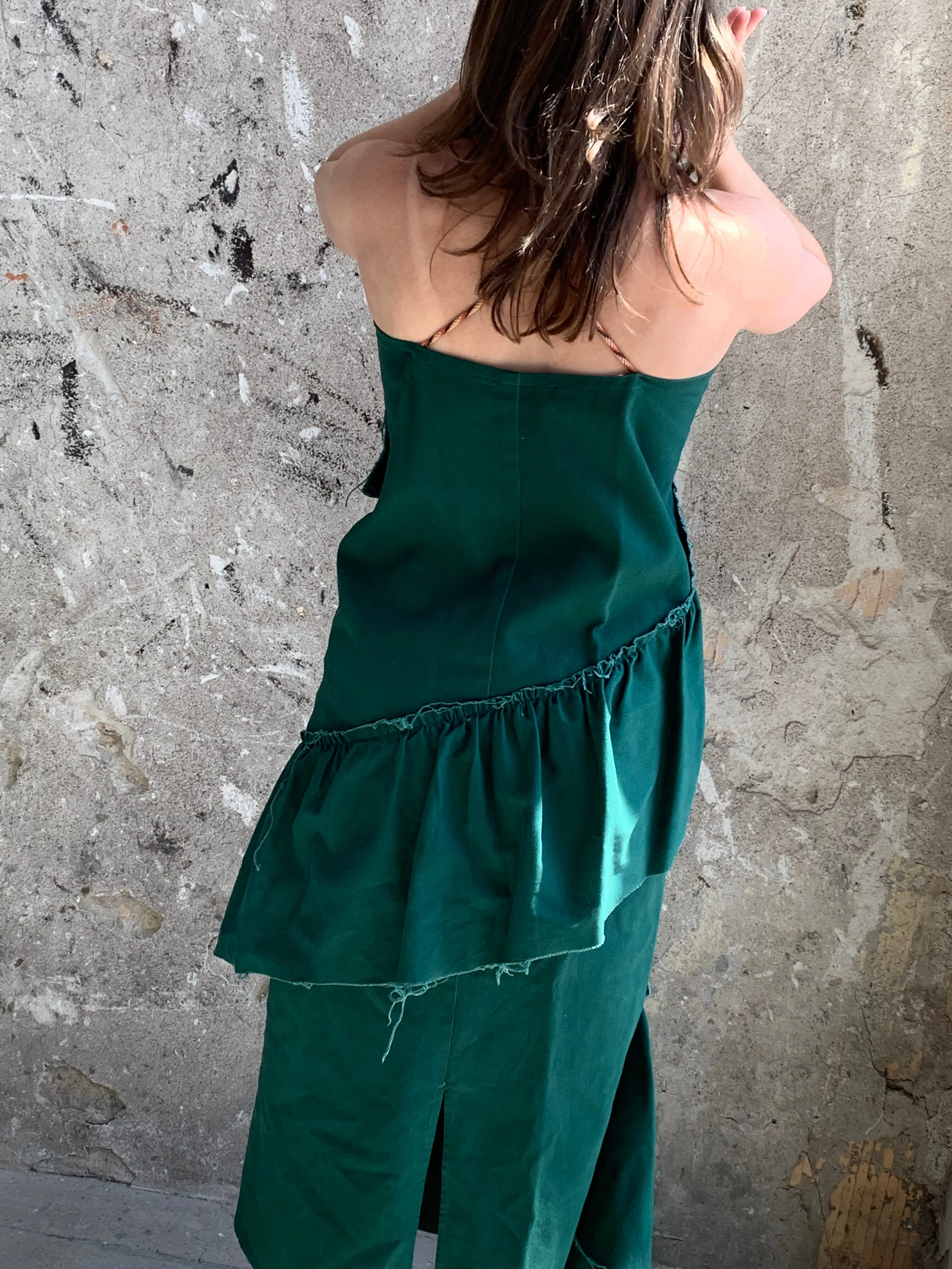 Collina Strada cotton ruffle midi dress