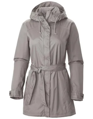 Columbia Women Grey Pardon My Trench Rain Jacket