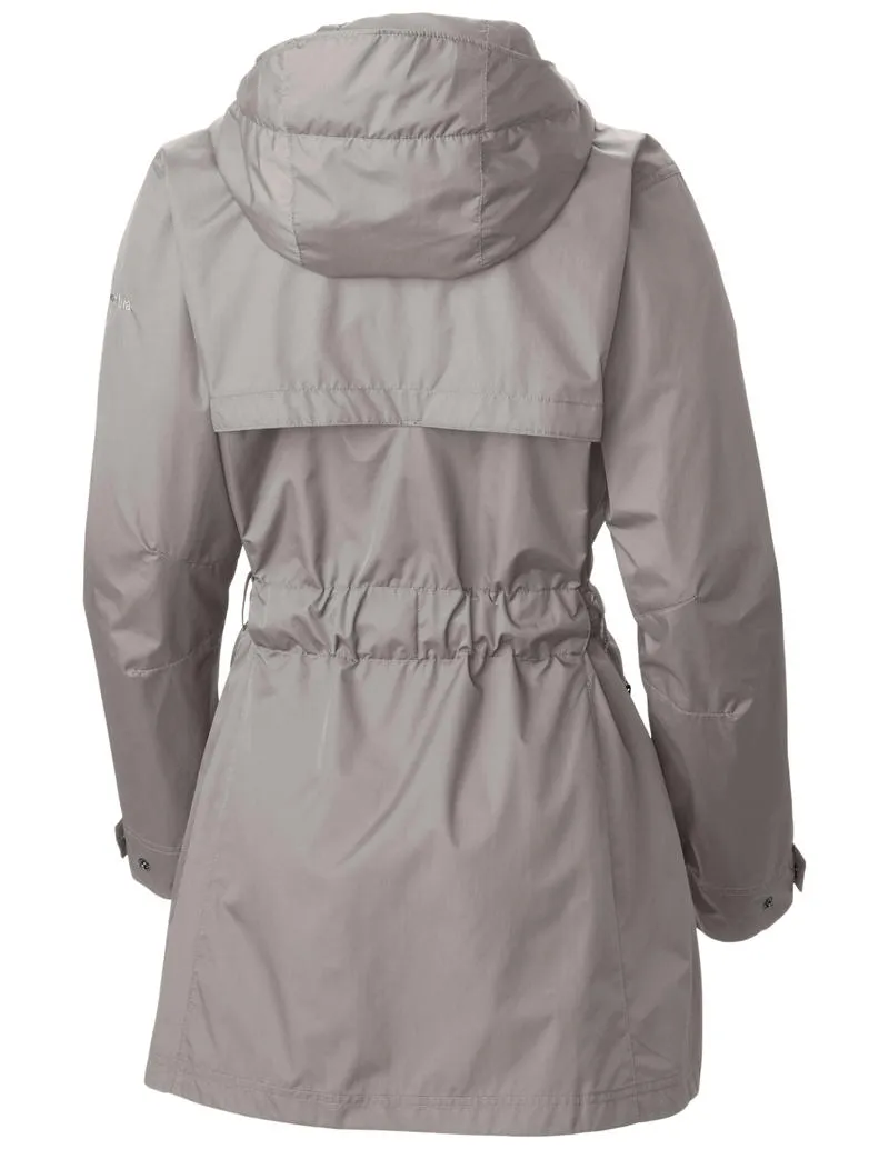 Columbia Women Grey Pardon My Trench Rain Jacket