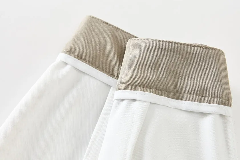 Comfortable and Breathable Wide Leg Pleated Pants with Belted Waist
