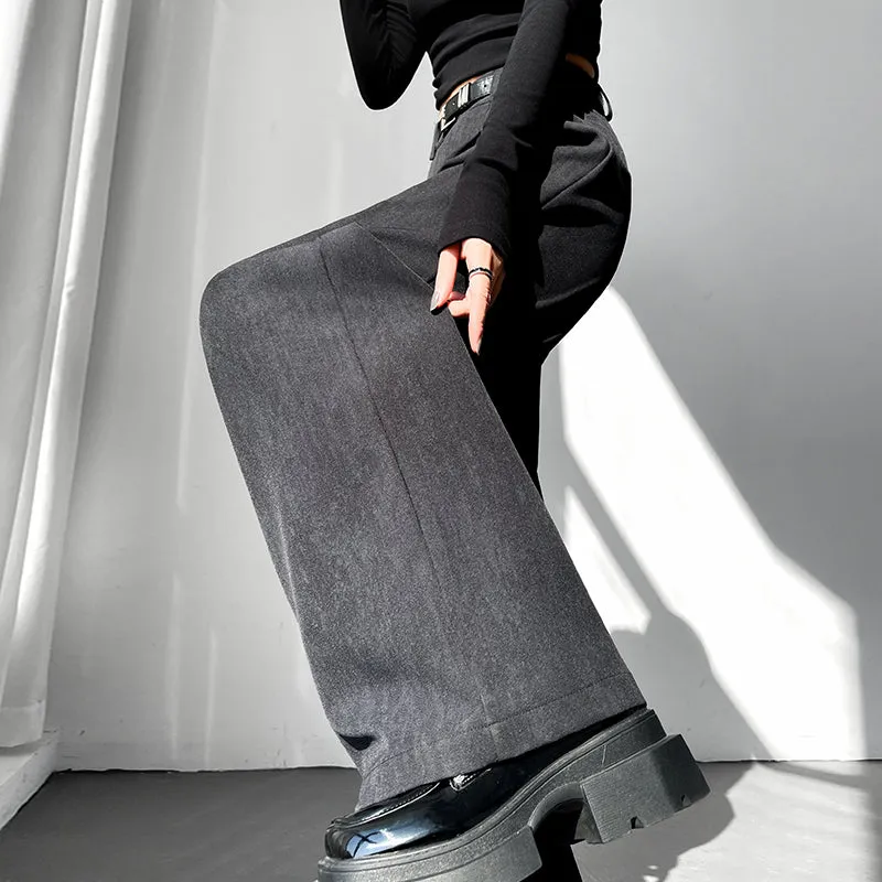 Comfortable and Breathable Wide Leg Pleated Pants with Belted Waist