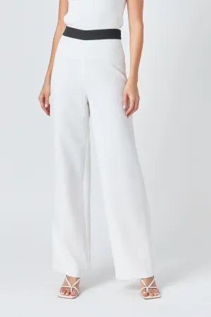 Contrast Band Relaxed Pants