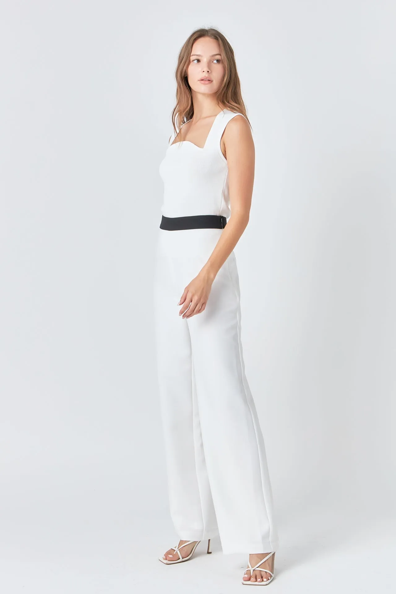 Contrast Band Relaxed Pants
