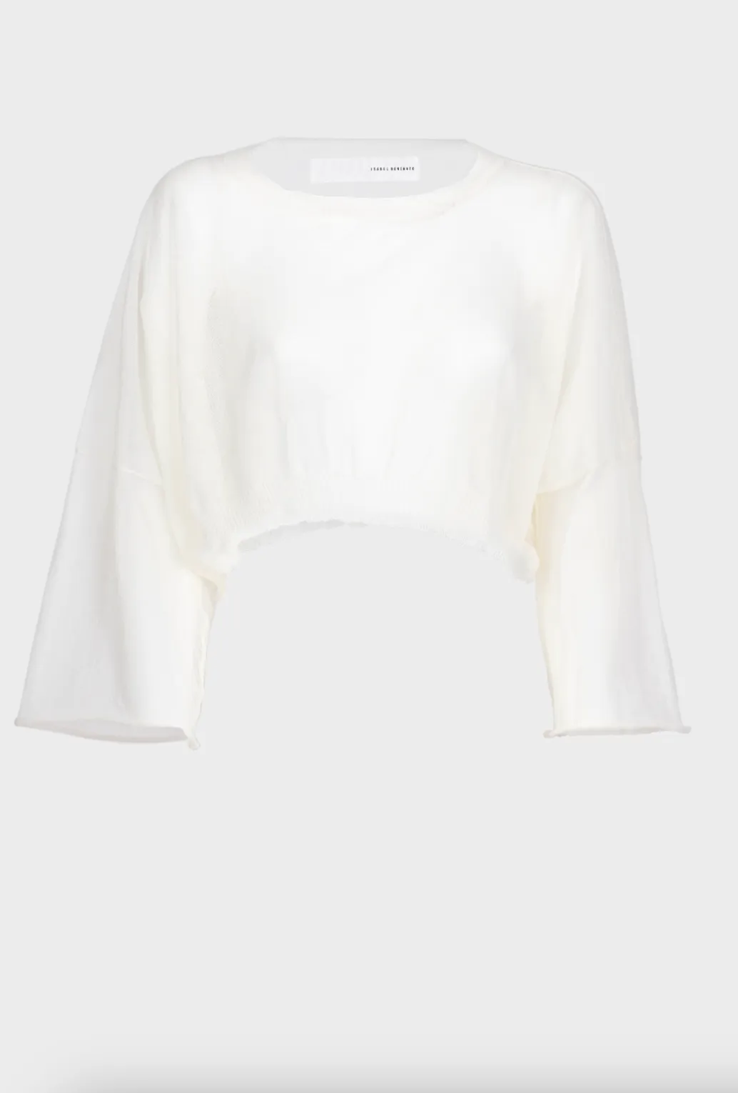 Cotton Boxy Sweater - White