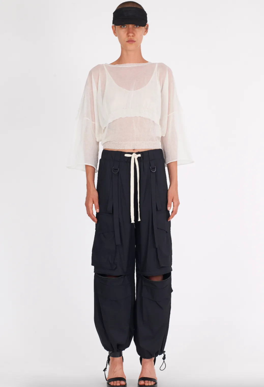 Cotton Boxy Sweater - White