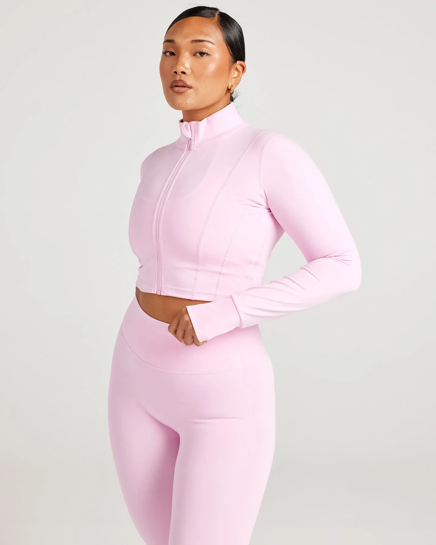 Cropped Aura Jacket - Candy Pink
