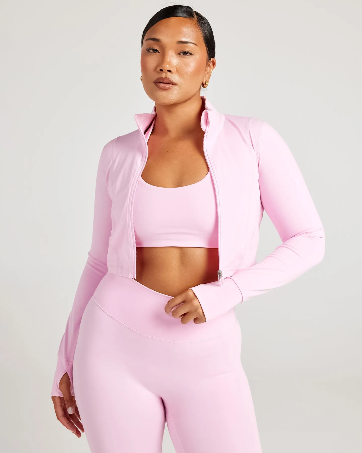 Cropped Aura Jacket - Candy Pink