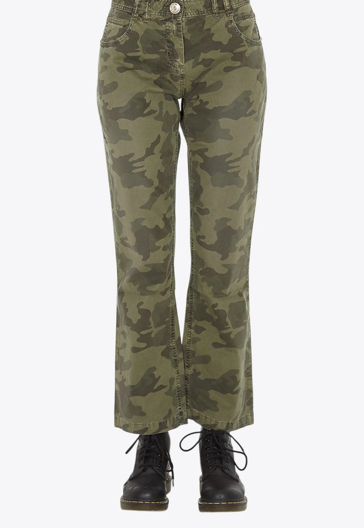 Cropped Camouflage Pants
