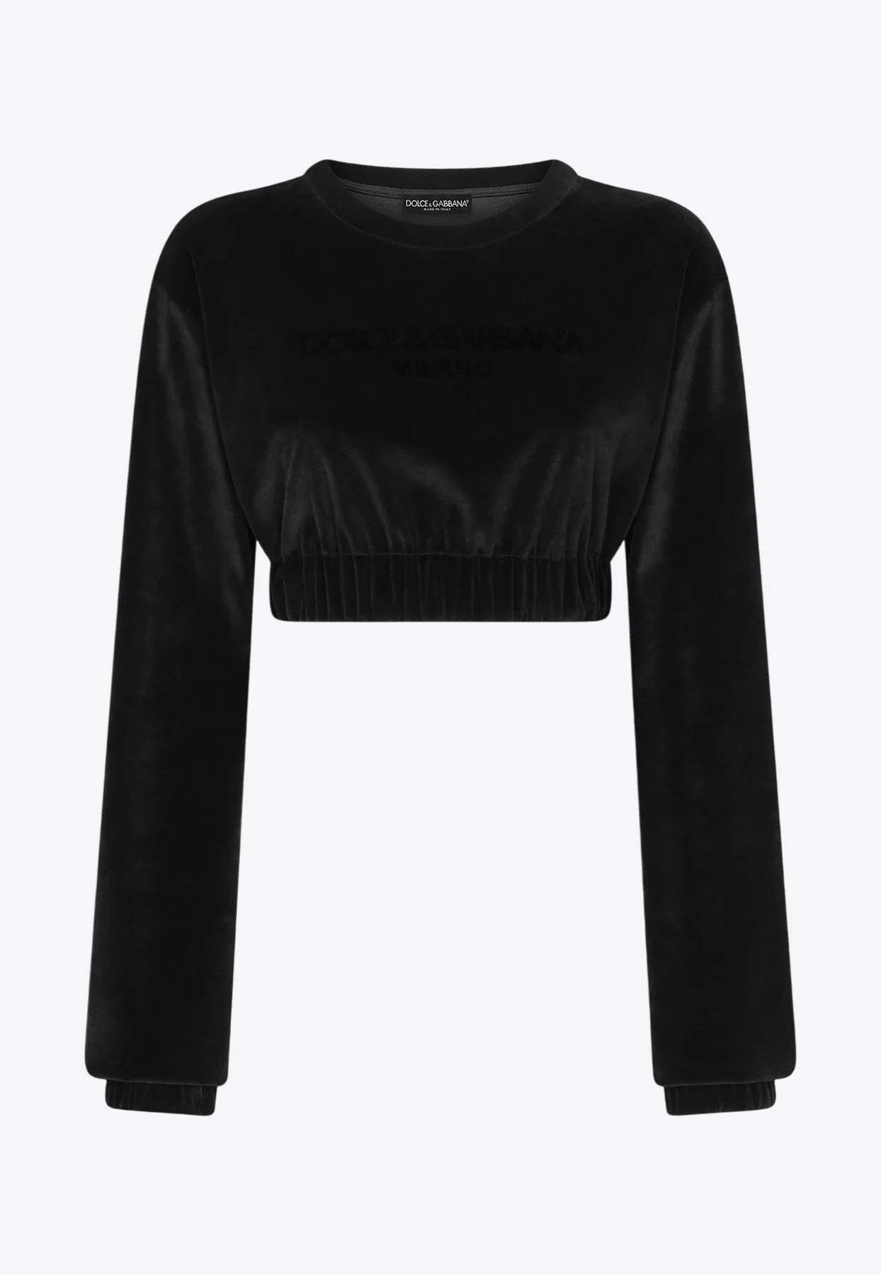 Cropped Chenille Sweatshirt