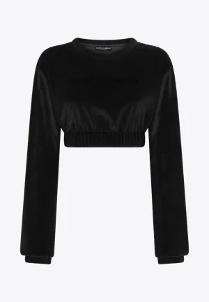 Cropped Chenille Sweatshirt