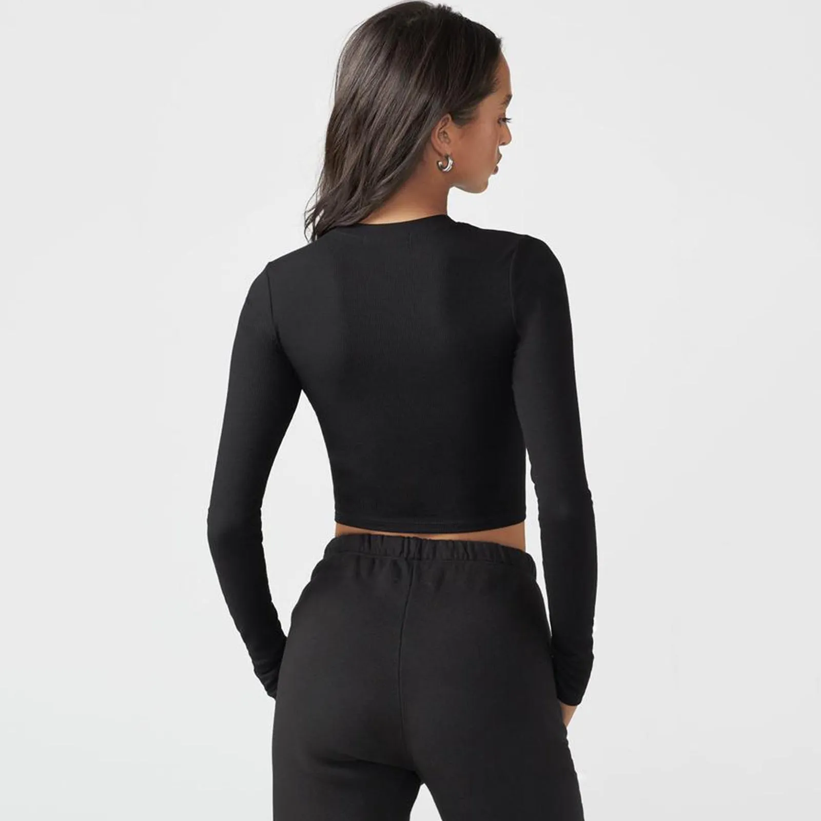 CROPPED CREW LS