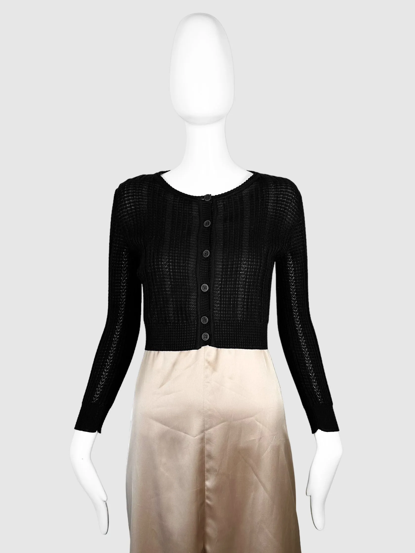 Cropped Knit Cardigan - Size 6