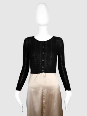 Cropped Knit Cardigan - Size 6