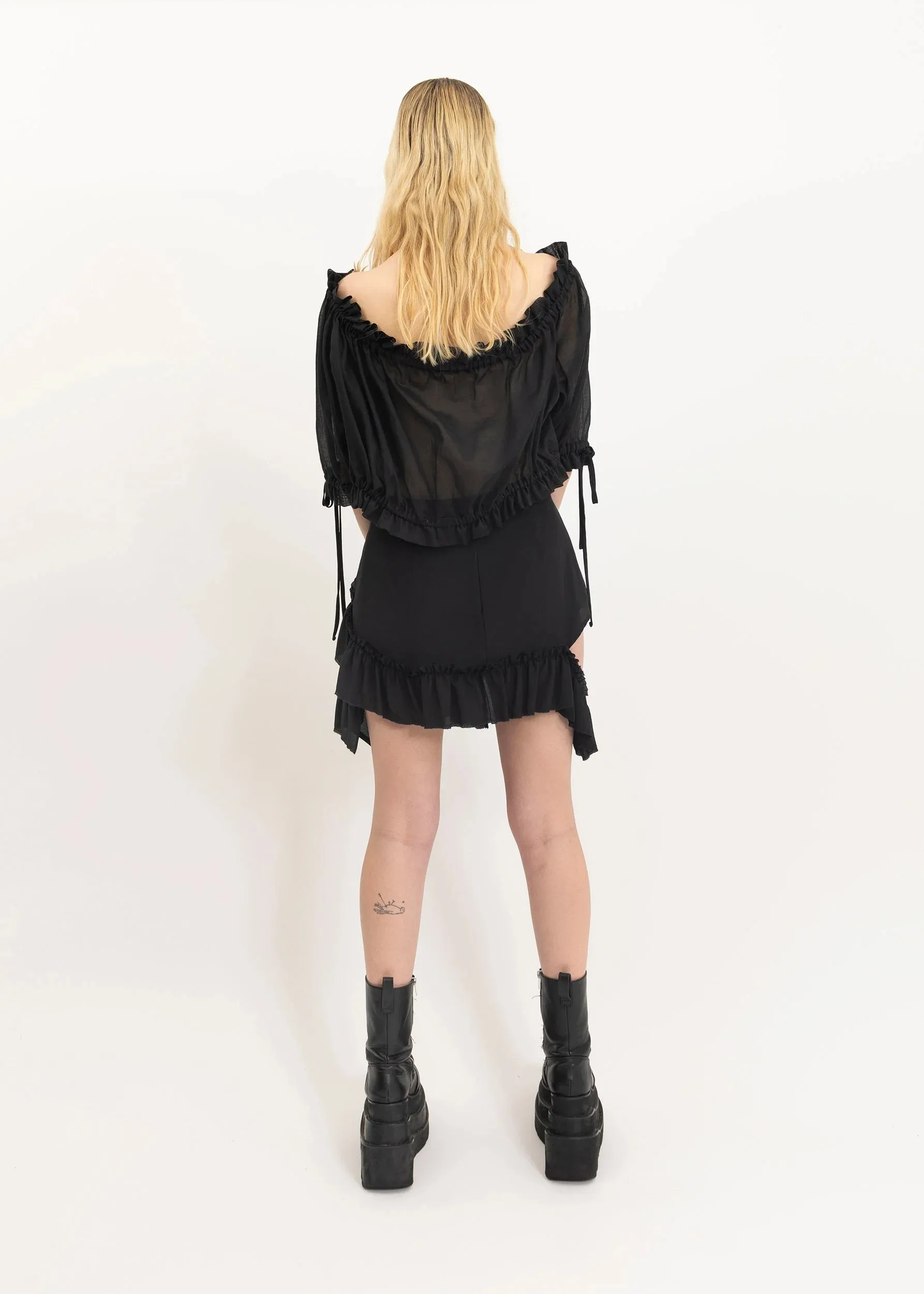 Cropped Peasant Blouse