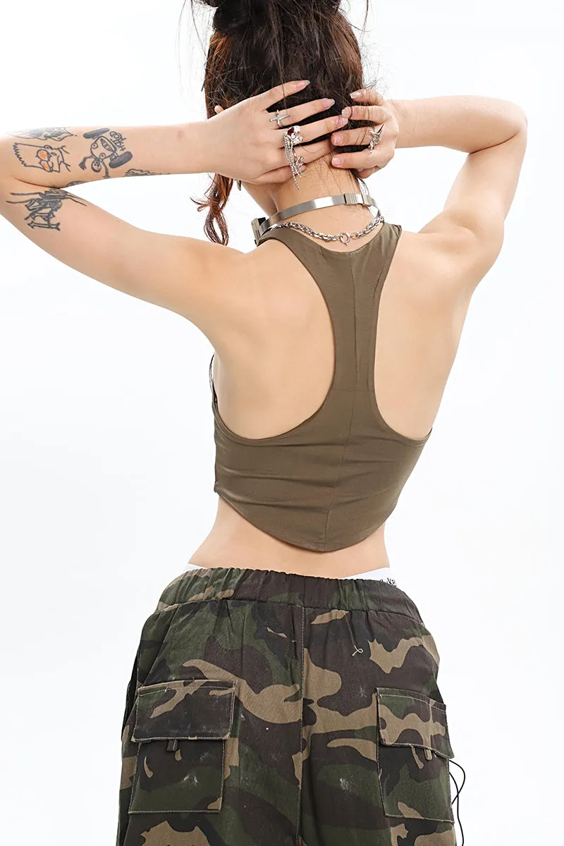 Cropped Racerback Tank