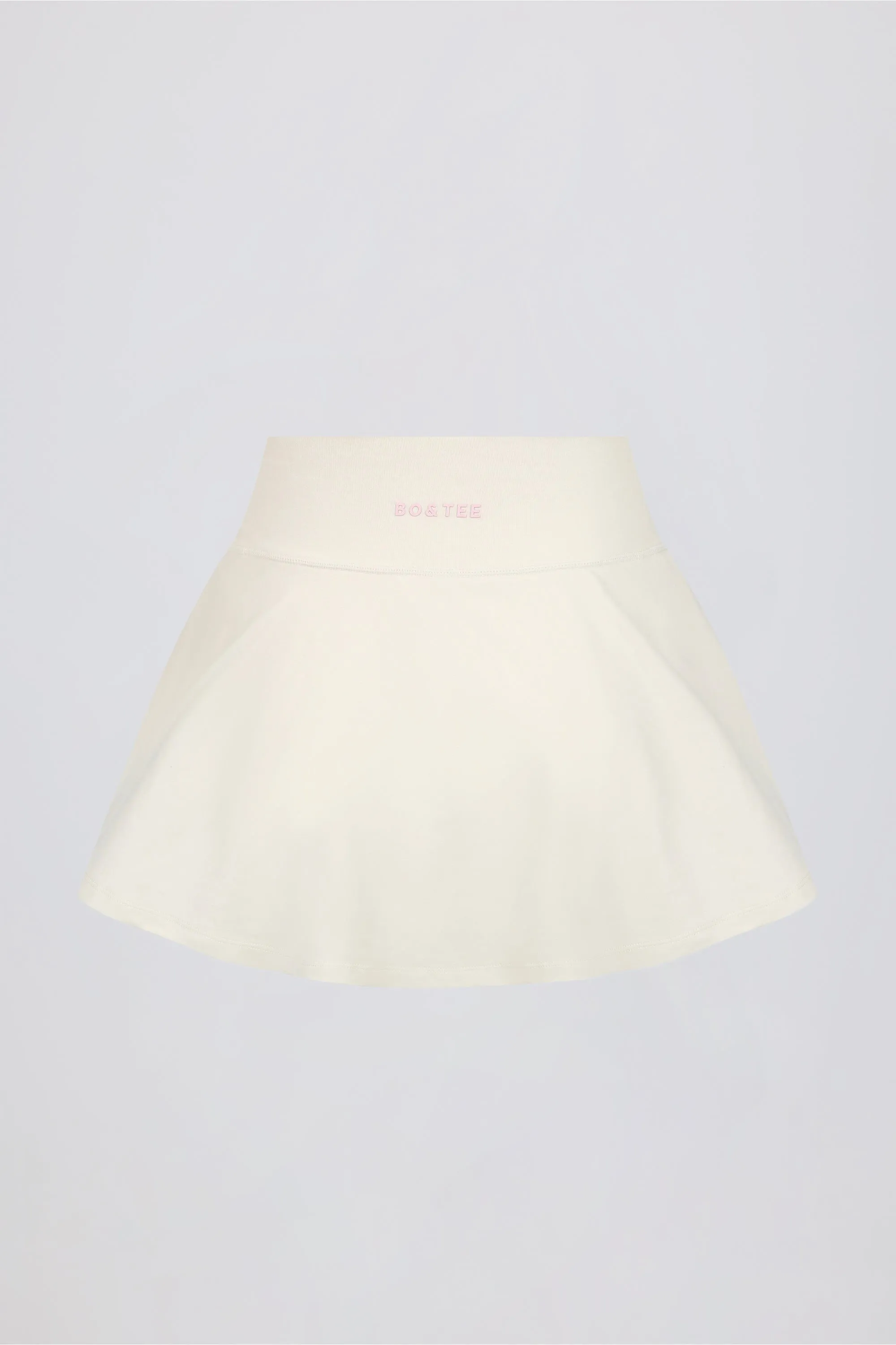 Crossover Mini Skort in Ivory Marl