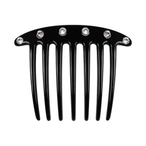 Crystal French Black Twist Comb