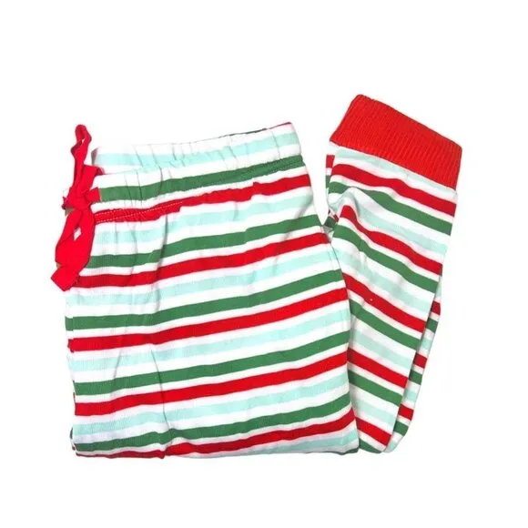 Cuddl Duds Womens Multi Striped Sweater Knit Mama Elf Pajamas 2 Pc Set Sz M New