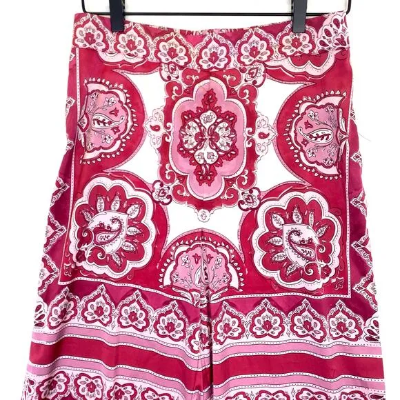 Cupcakes and Cashmere Pajama Set Womens Sz XS / S Pink Paisley Print Satin NWT