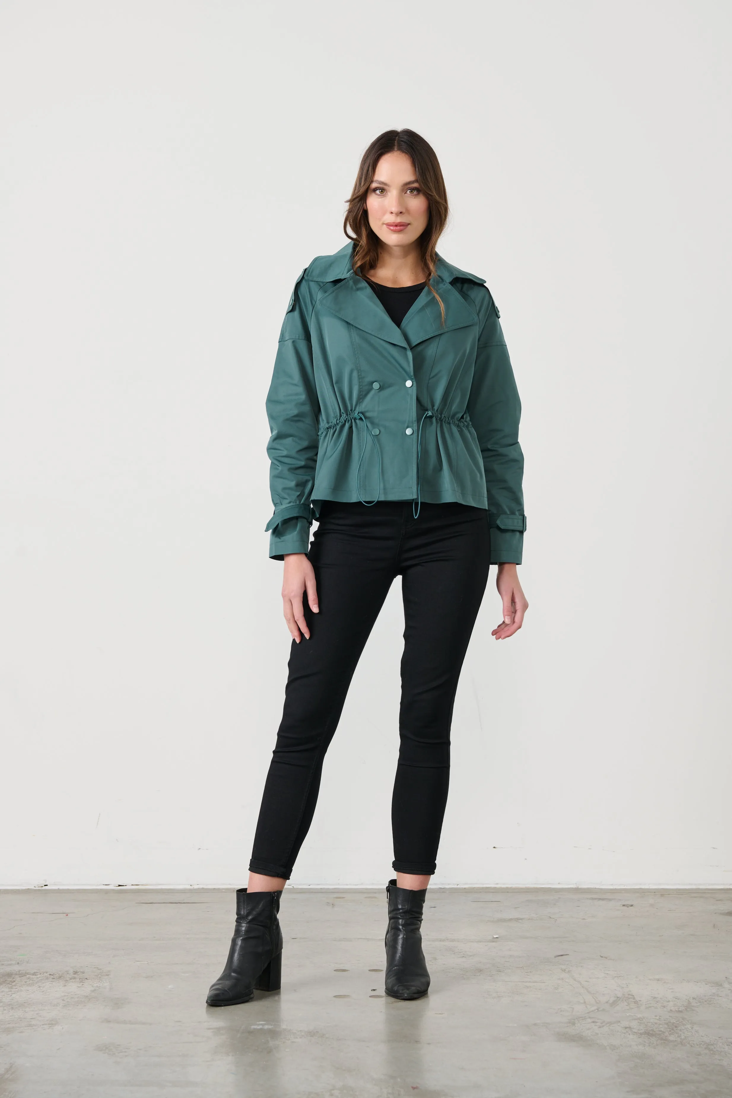 CZ907 Crop Trench -Teal/blue
