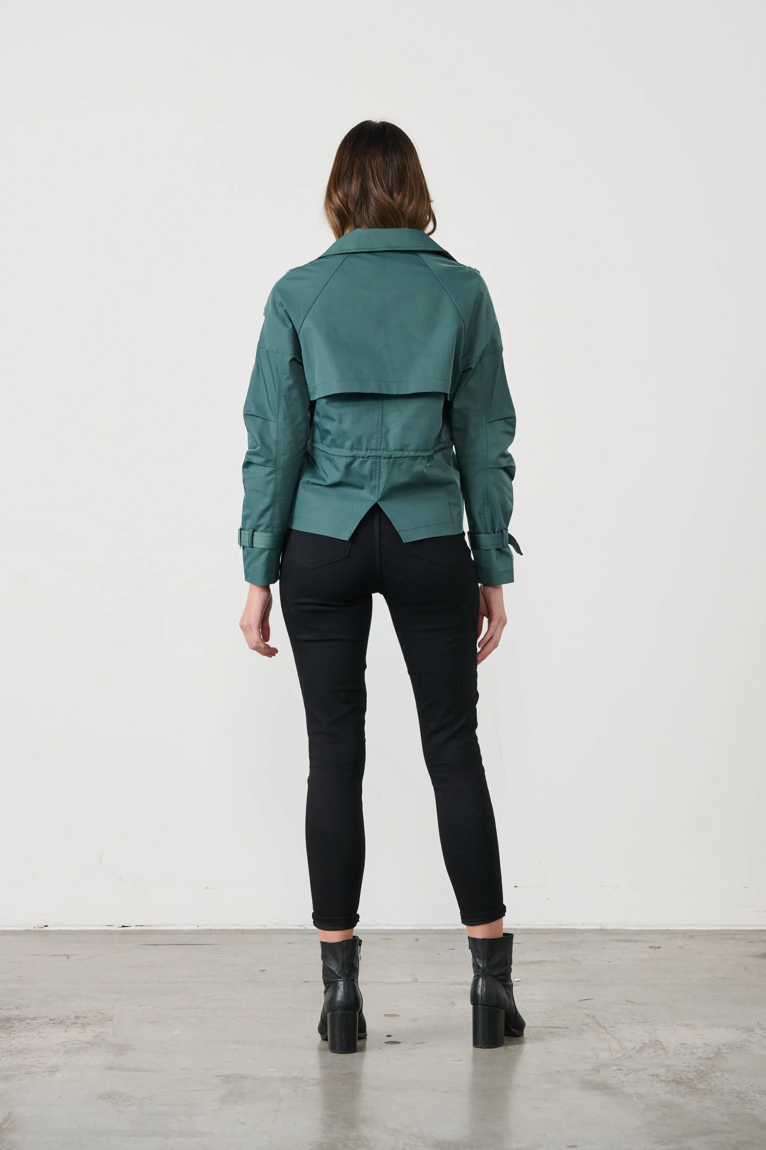 CZ907 Crop Trench -Teal/blue