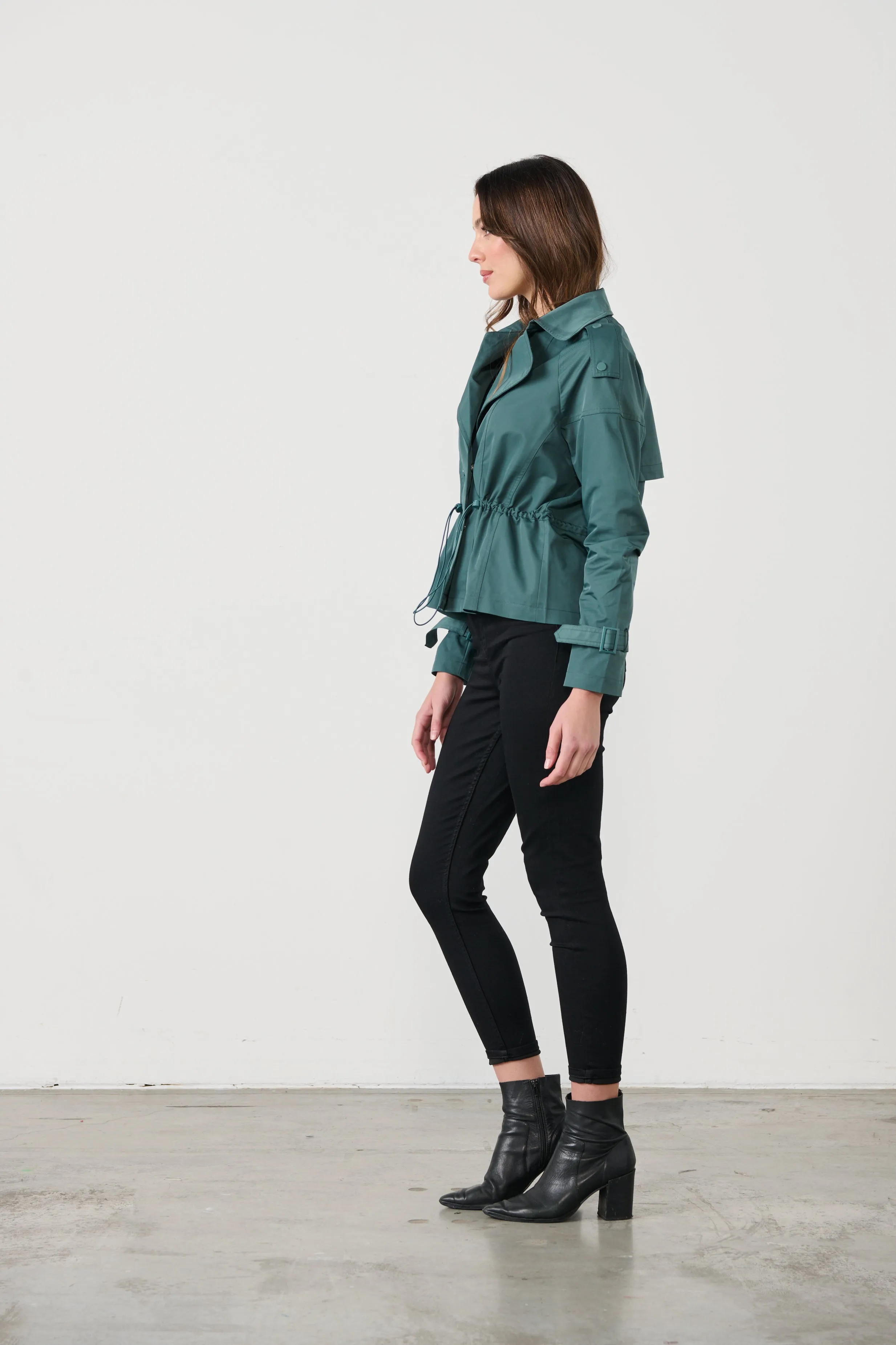 CZ907 Crop Trench -Teal/blue